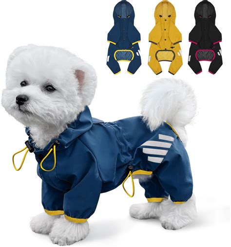 Dog Raincoat, Waterproof Dog Rain Jacket with Hood, Dog Rain Coat with ...