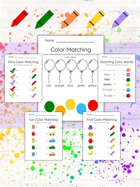 Color Match Worksheet 的图像结果