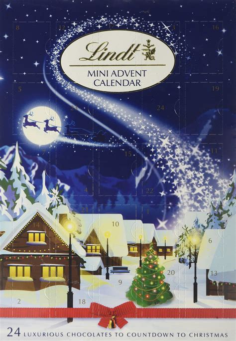 Buy Lindt Milk Chocolate Mini Advent with A Stand and 24 Assorted ...