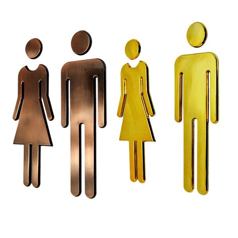 Buy Fenteer Pairs Man&Woman WC Decals Toilet Signs Restroom Washroom ...