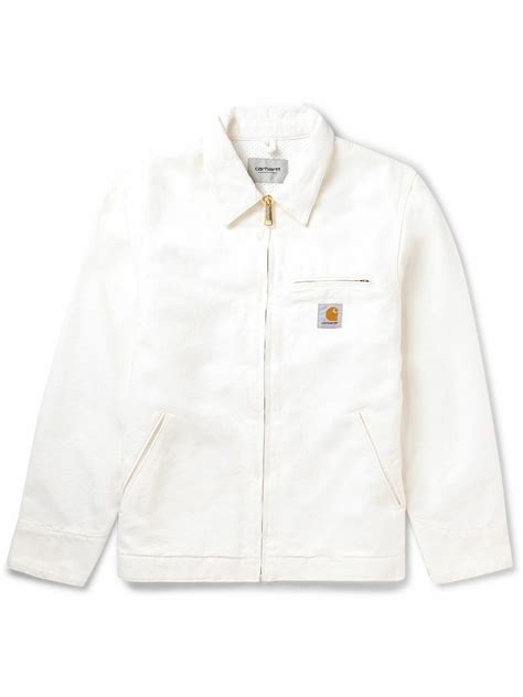 Carhartt WIP - Detroit Corduroy-Trimmed Organic Cotton-Canvas Jacket ...