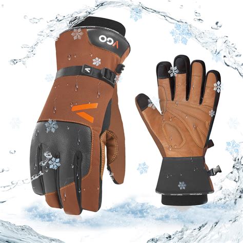 Vgo... -20℃/-4°F Waterproof Winter Work Gloves Cold Weather Waterproof ...
