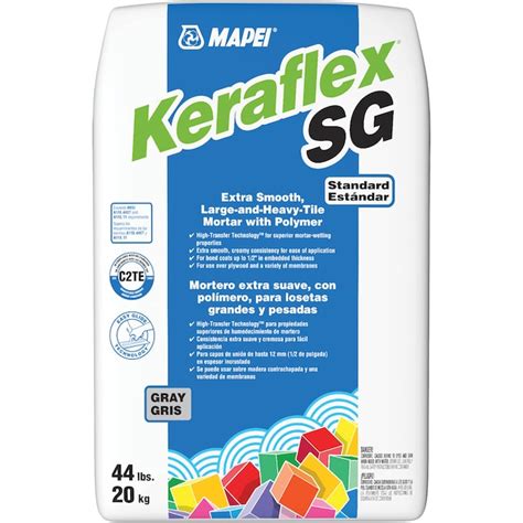MAPEI Keraflex SG Gray Thinset/Medium Bed Tile Mortar (44-lb ...