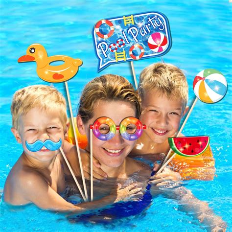 CCHOME CC HOME 25pcs Summer Pool Party Patterns Photo Booth India | Ubuy