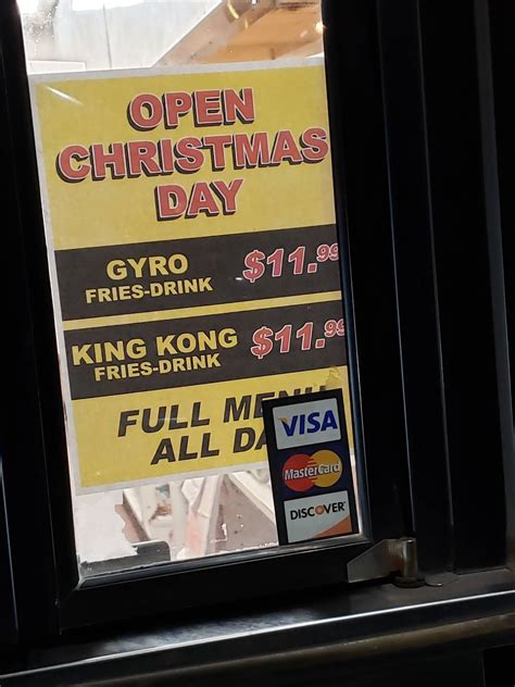 Menu at King Kong restaurant, Omaha, S 13th St