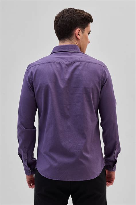 Buy Men's Purple Slim Fit Shirts Online | Snitch – SNITCH