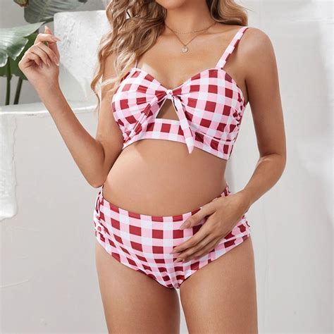 PEASKJP Maternity Swimsuit Two Piece Floral Piece Two Swimsuits Top ...