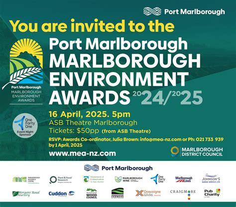 Port Marlborough - Marlborough Environment Awards 2025, ASB Theatre ...