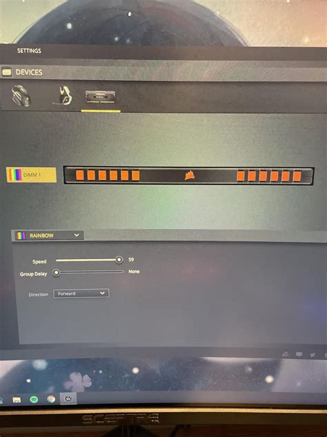 Icue only sees one DIMM of my ram on Icue and I can’t change lighting ...