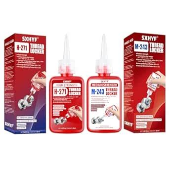 SXhyf Thread Locker Blue 243 & Red 271, Lock Tight Nuts and Bolts ...