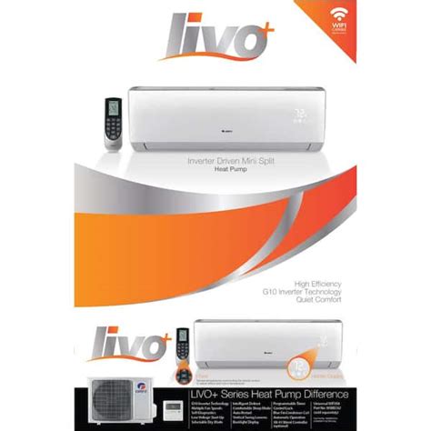 Buy LIVO 12,000 BTU 1 Ton 16 SEER Smart Home Wi-Fi Ductless Mini Split ...