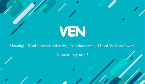 Ven Name Meaning