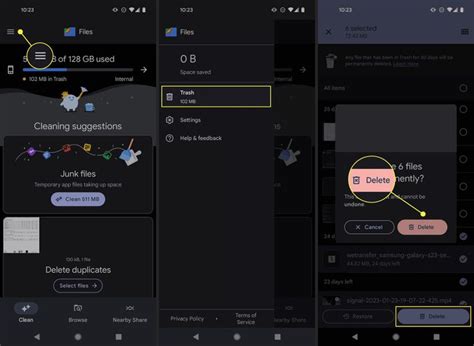 Image result for Empty Trash Files Android