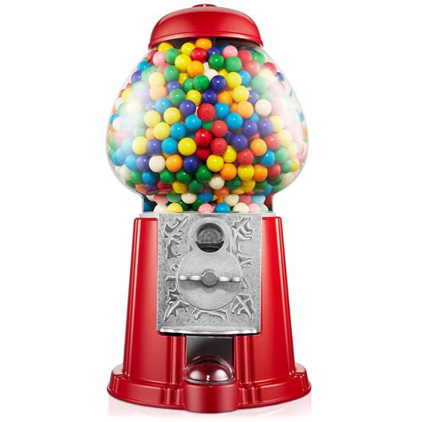 Olde Midway 15" Gumball Machine with Coin Bank - Red, Antique-Style ...