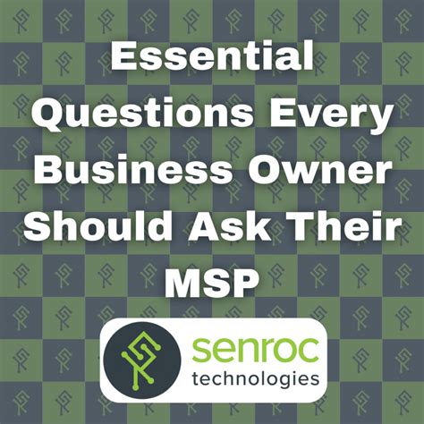 Questions Every Business Owner Should Ask Their MSP | Senroc Technologies
