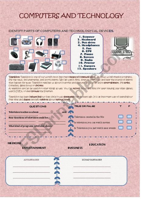 Computer Technology Worksheets Printables 的图像结果