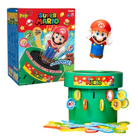TOMY Pop Up Super Mario Board Game - Family and Preschool Kids Games ...