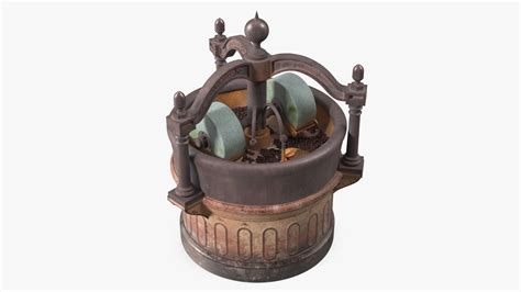 3D Antique Grinder with Cocoa Bean | 3D Molier International