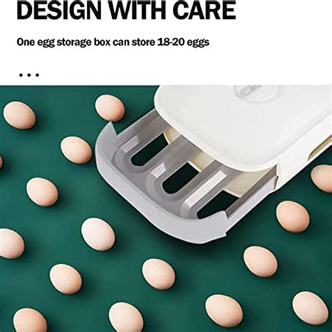 Egg Storage Box Plastic Egg Drawer Fridge Egg Organizer Egg Keeper Ref ...