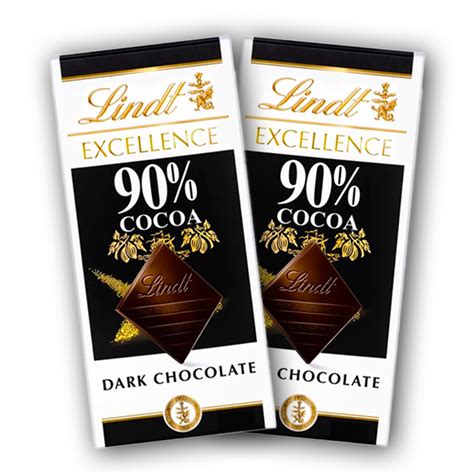Lindt 2-Pack, EXCELLENCE 90% Cocoa Dark Chocolate Bar, Easter Chocolate ...