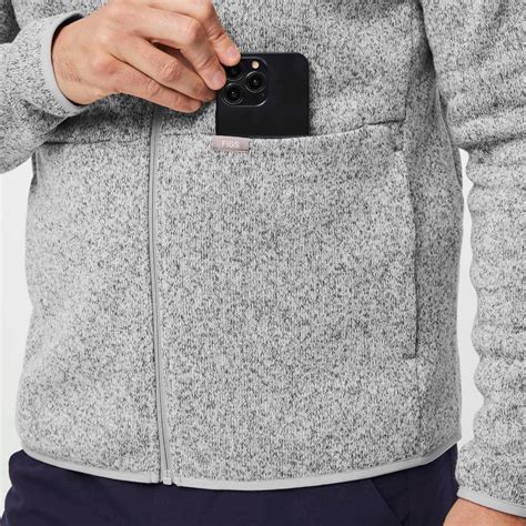 Men’s On-Shift Sweater Knit Jacket™ - Heather Light Grey · FIGS