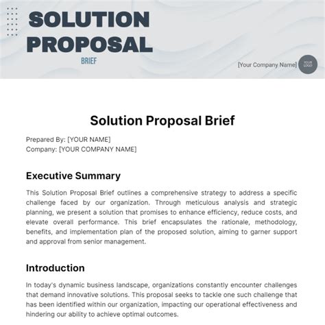 Image result for Solution Proposal Example
