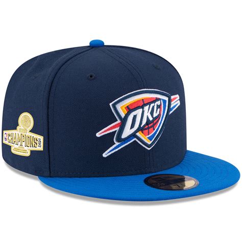 Men's New Era Navy/Blue Oklahoma City Thunder 2025 NBA Finals Champions ...