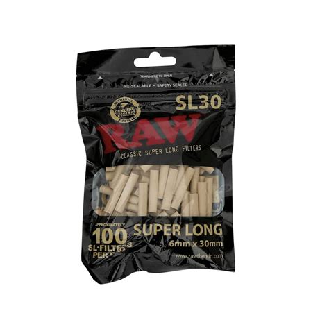 RAW Black XL-Filter, Super Long Slim 6 x 30 mm, 100 Filter pro Beutel ...