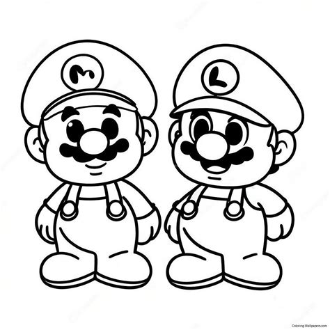 Baby Mario And Luigi Coloring Page