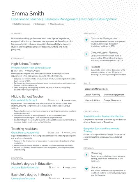6 New Teacher Resume Examples & Guide for 2024