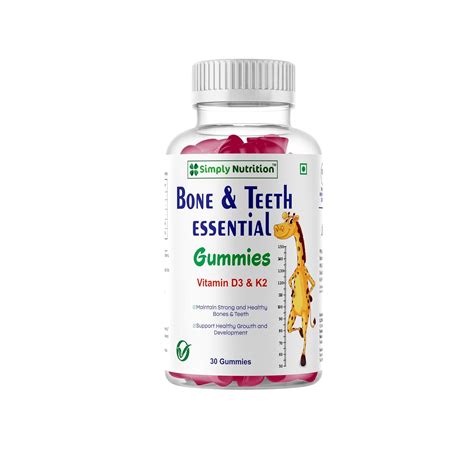 Simply Nutrition Bone and Teeth Essential Gummies with Vitamin D3 and ...