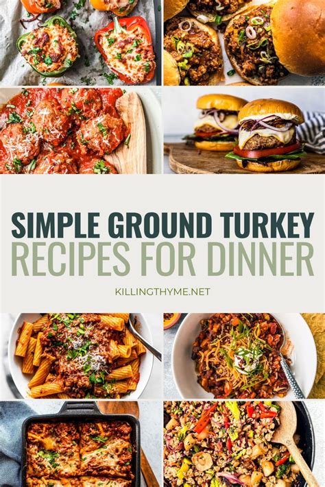 Simple Ground Turkey Recipes for Dinner - Killing Thyme