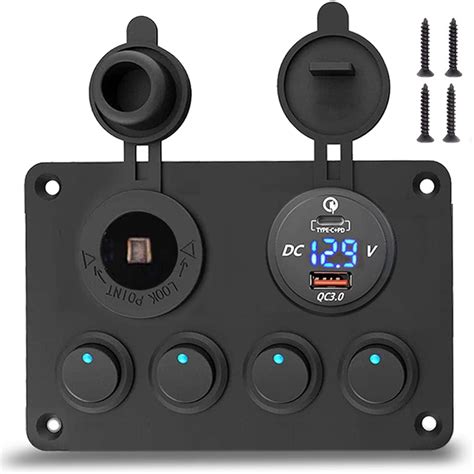 DIWUJI Toggle Switch Panel with USB C, IP65 Waterproof India | Ubuy