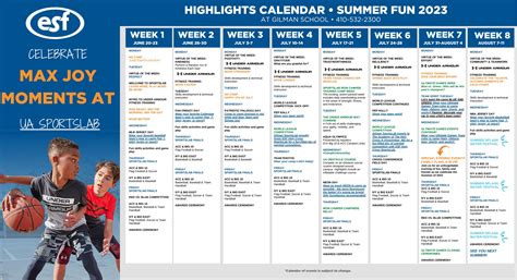 ESF Camps - Gilman School - SportsLab Calendar by ESF - Issuu