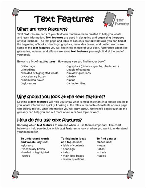 Image result for Text Features Label Worksheet