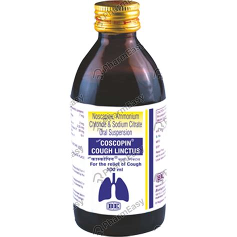 New Coscopin Cough Linctus Bottle Of 100ml Suspension: Uses, Side ...