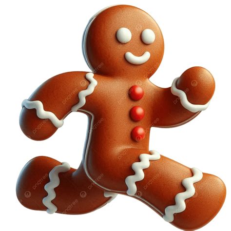 Happy Gingerbread Man Running Fast, Running Gingerbread Man, Cartoon ...