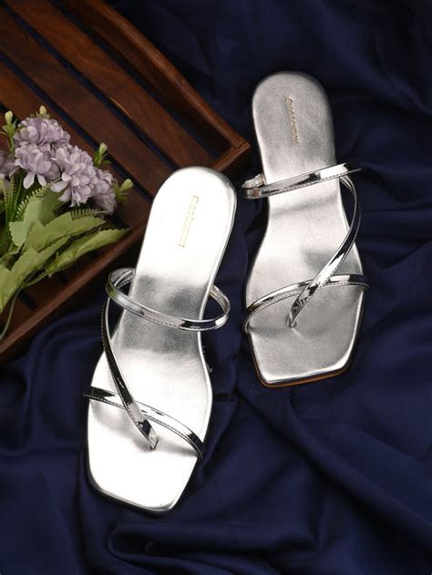 Silver Shine Gleam Flats by Wyshlist