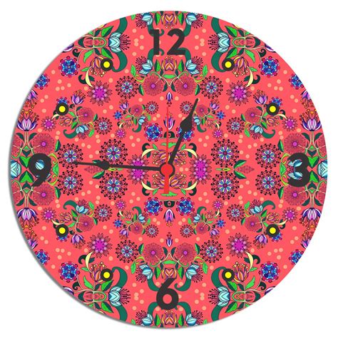 Buy Vuka Round Wall Clock for Living Room, MDF Wood Quartz Wall Clock ...