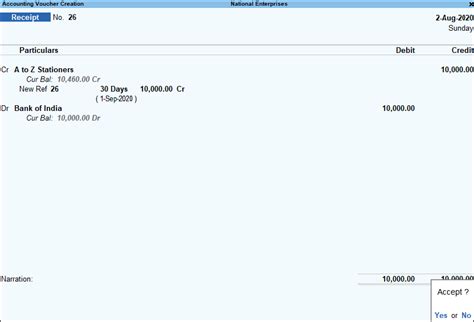 Payments and Receipts