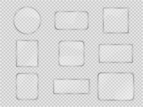 Set van vector glasplaten | Premium Vector