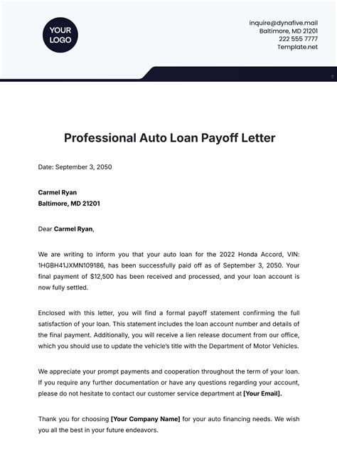 Free Loan Letter Templates, Editable and Printable