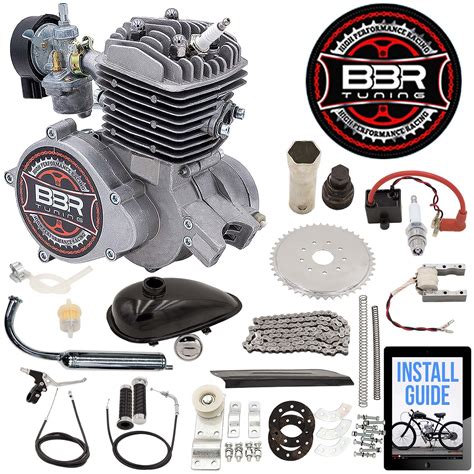 Buy 66/80cc Flying Horse Silver Angle Fire Bicycle Engine Kit - 2 ...