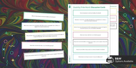 Disability Pride Discussion Cards