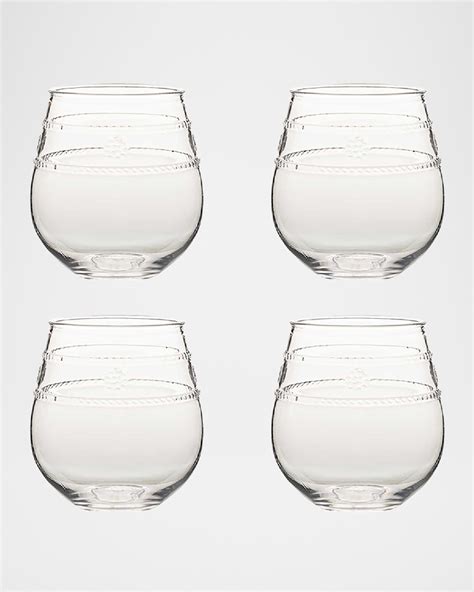 Juliska Isabella Acrylic Stemless Wine Glasses, Set of 4 | Neiman Marcus