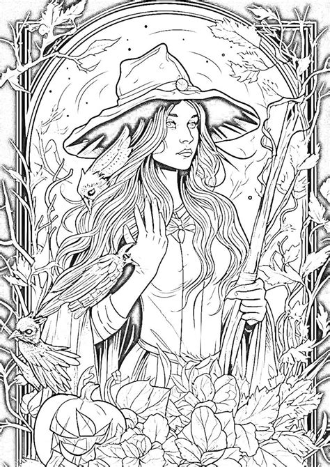 38 Captivating Witch Coloring Pages For Kids and Adults