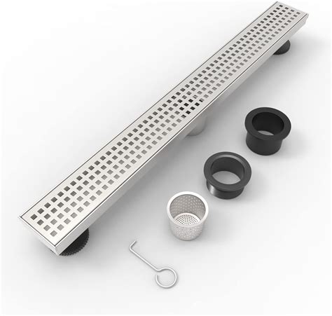 Buy WEBANG 24 Inch Shower Linear Brushed Drain Rectangular Floor Drain ...