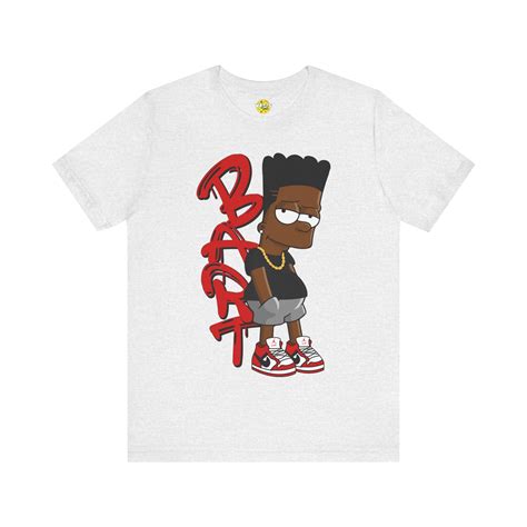 Black Bart Simpson TShirt - Red, Urban Streetwear, Vintage Cartoon ...