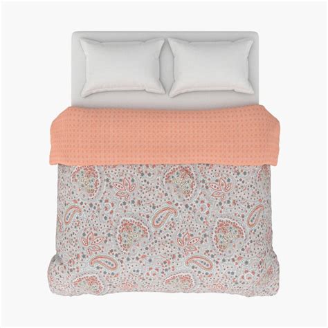 Buy PORTICO Morning Glory Cotton Ethnic Printed Double Comforter from ...