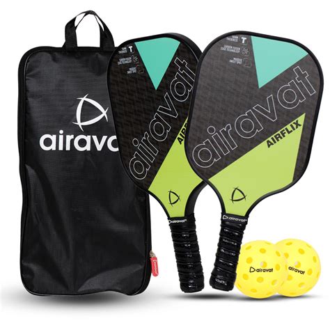 Airavat AIRFLIX 102OL Pickleball Paddle/Racket Set, 16MM Thick Pure ...